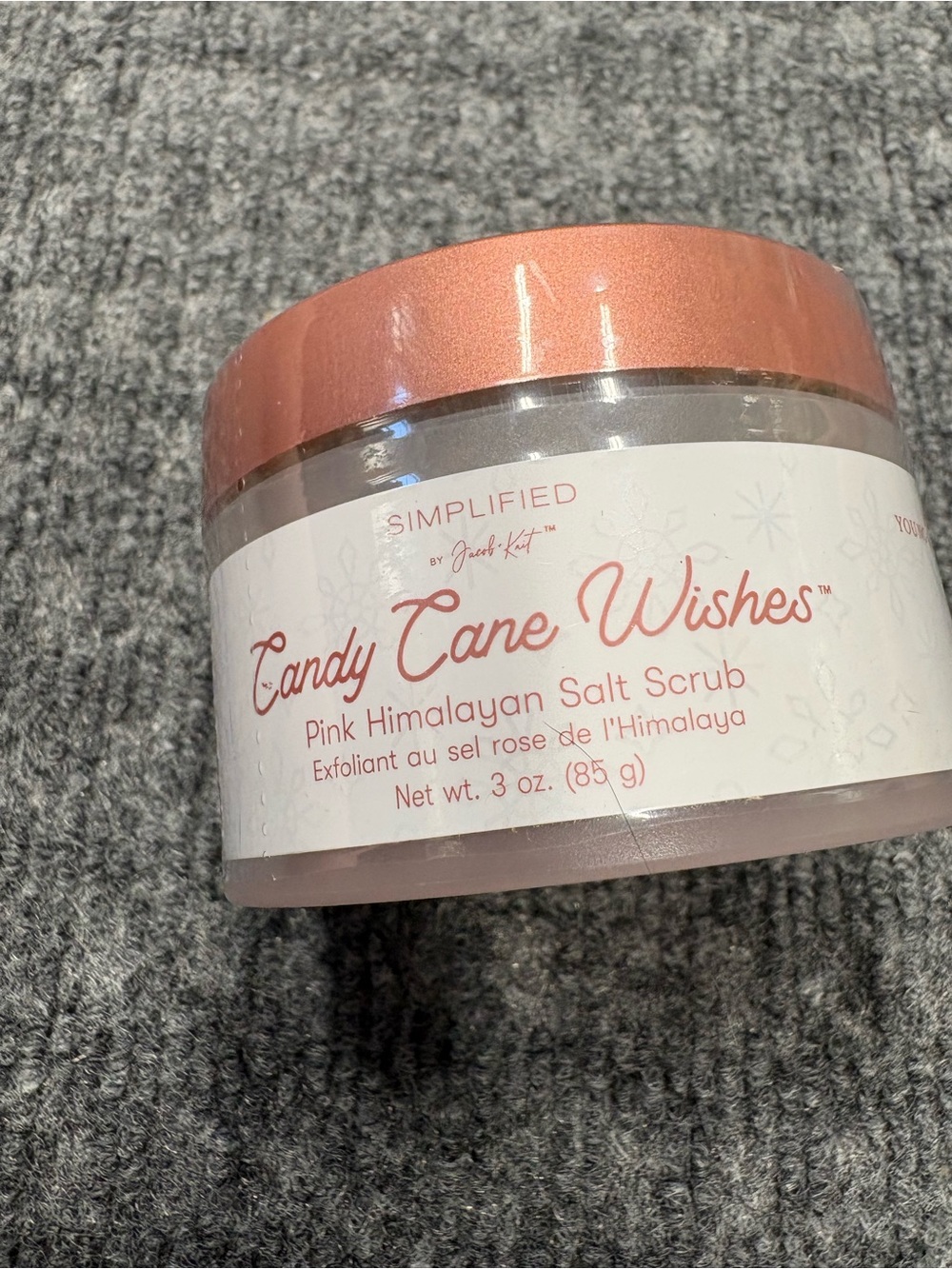 Young Living Candy Cane Wishes Pink Himalayan Salt Scrub Moisturize Exfoliate